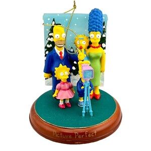 SIMPSONS Bradford Christmas Ornament Illuminated “Picture Perfect” w/Tags Homer